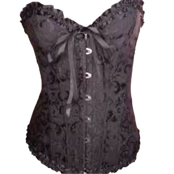 Black corset with lace up front and back. New - Picture 6 of 12